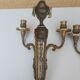 Pair of bronze wall lamps