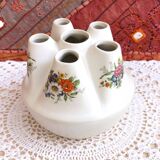Handcrafted tulip tree vase with ceramic flowers