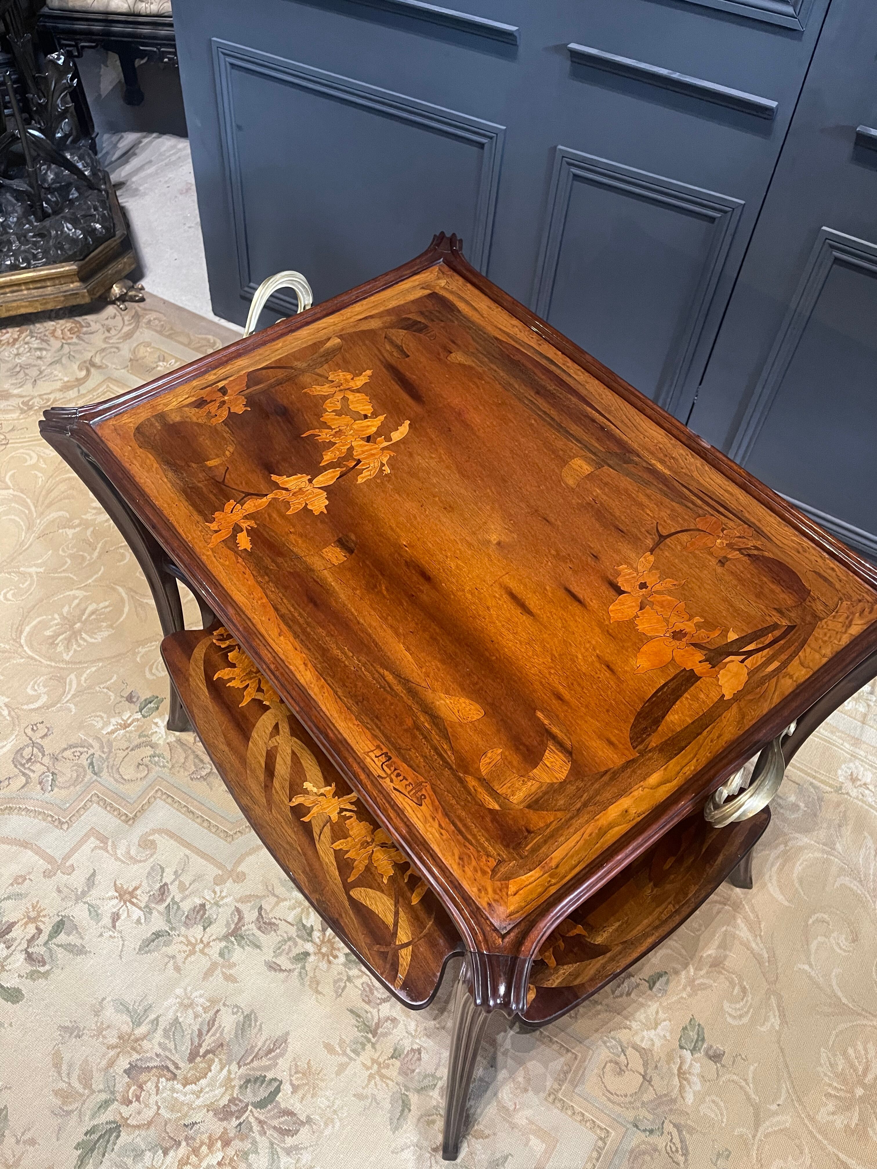 Orchid tea table louis majorelle model olga art nouveau 1900