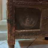 Small Afghan 19th Authentic Wedding Chest