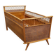 70s rattan and wood children's bed