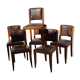 Series of six oak chairs