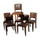 Series of six oak chairs