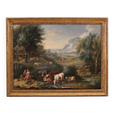 Refined 18th Century Bucolic Landscape Painting