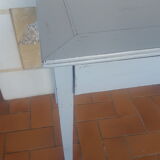 Small sky blue patina farm table