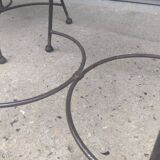 Set of four wrought iron chairs 1960