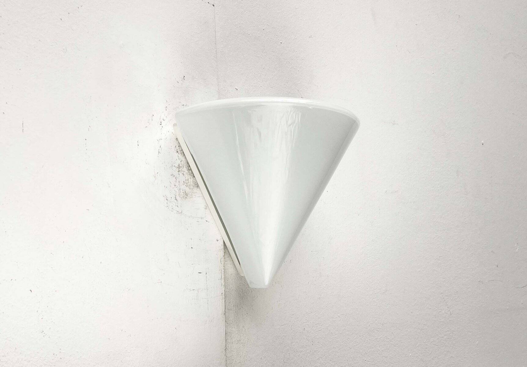 Wall lamp in glass from the Postmodern T+L Royal Typ L 133 series by Keuco, 1980s.