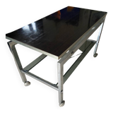 70s coffee table in chromed metal