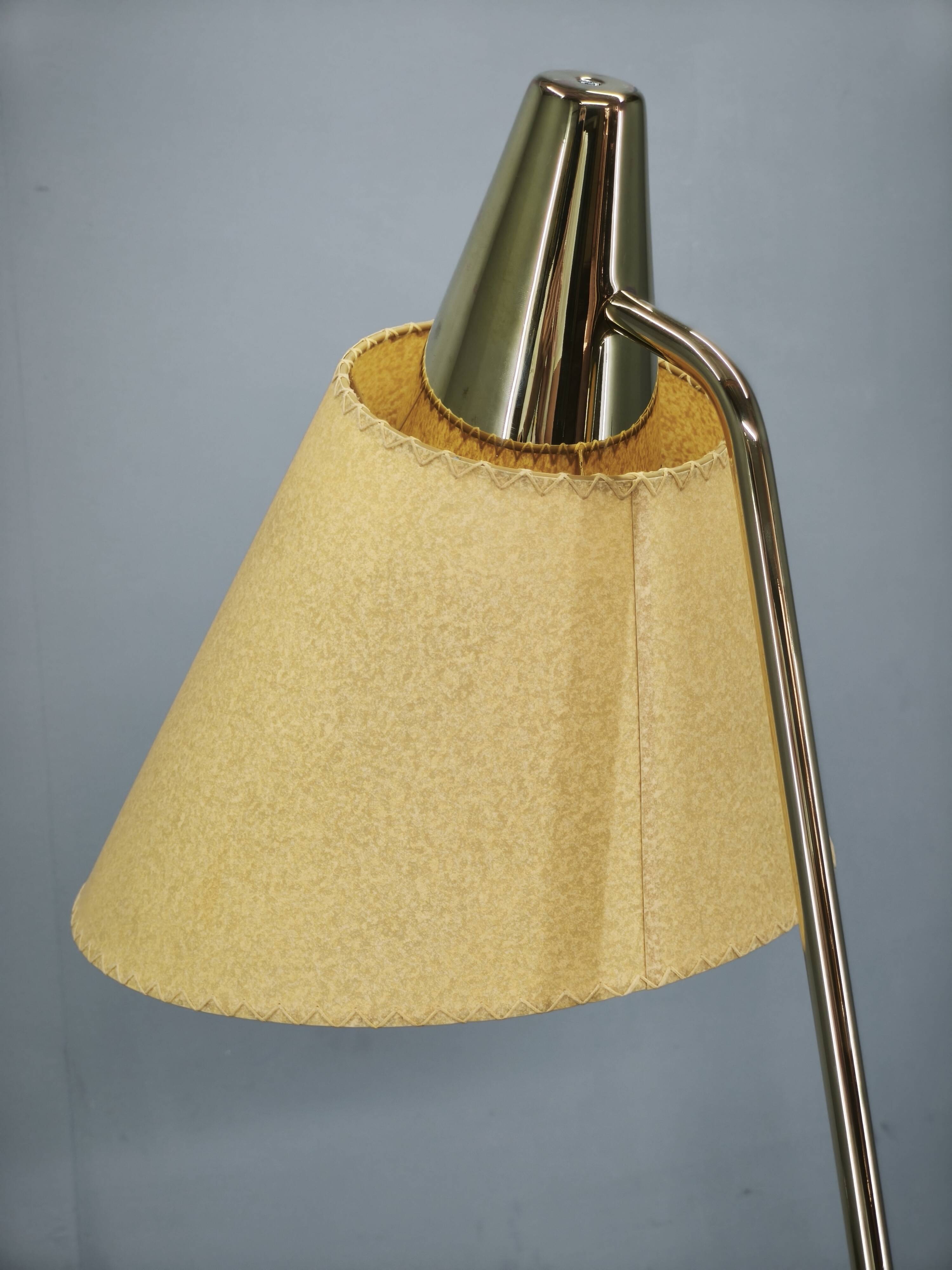 Josef Hurka Giraffe Brass Floor Lamp for Napako, Czechoslovakia, 1960s