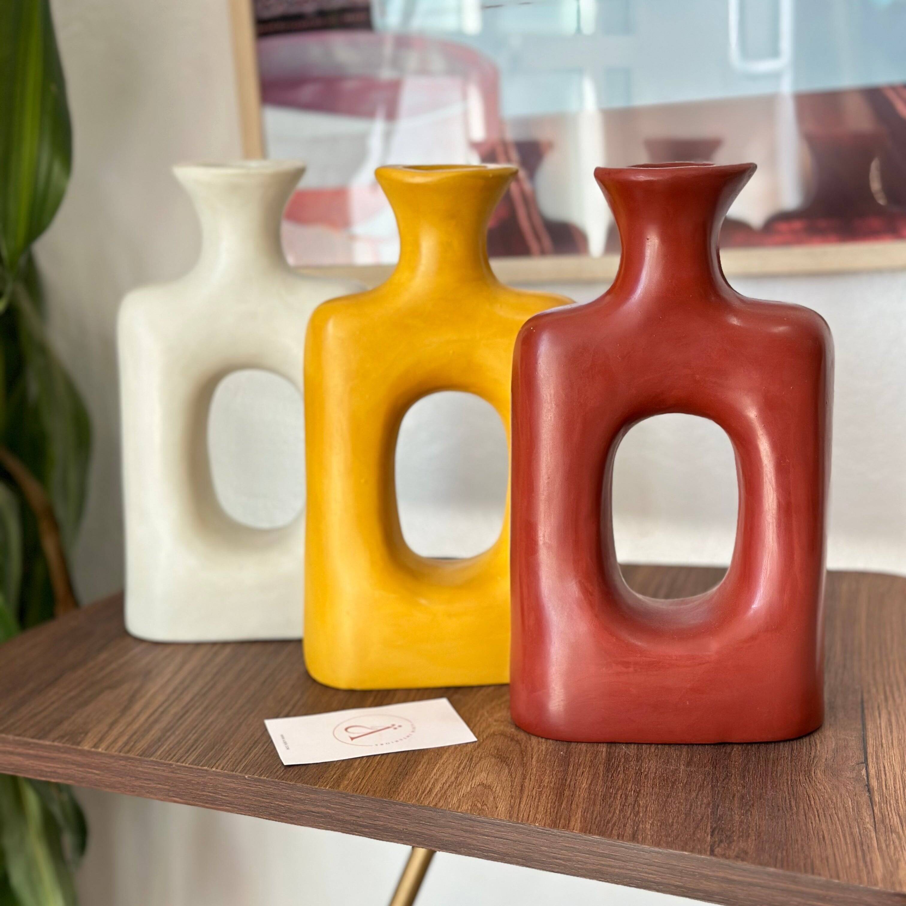 7 Vases artisanals Riad mat