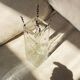 Transparent glass vase