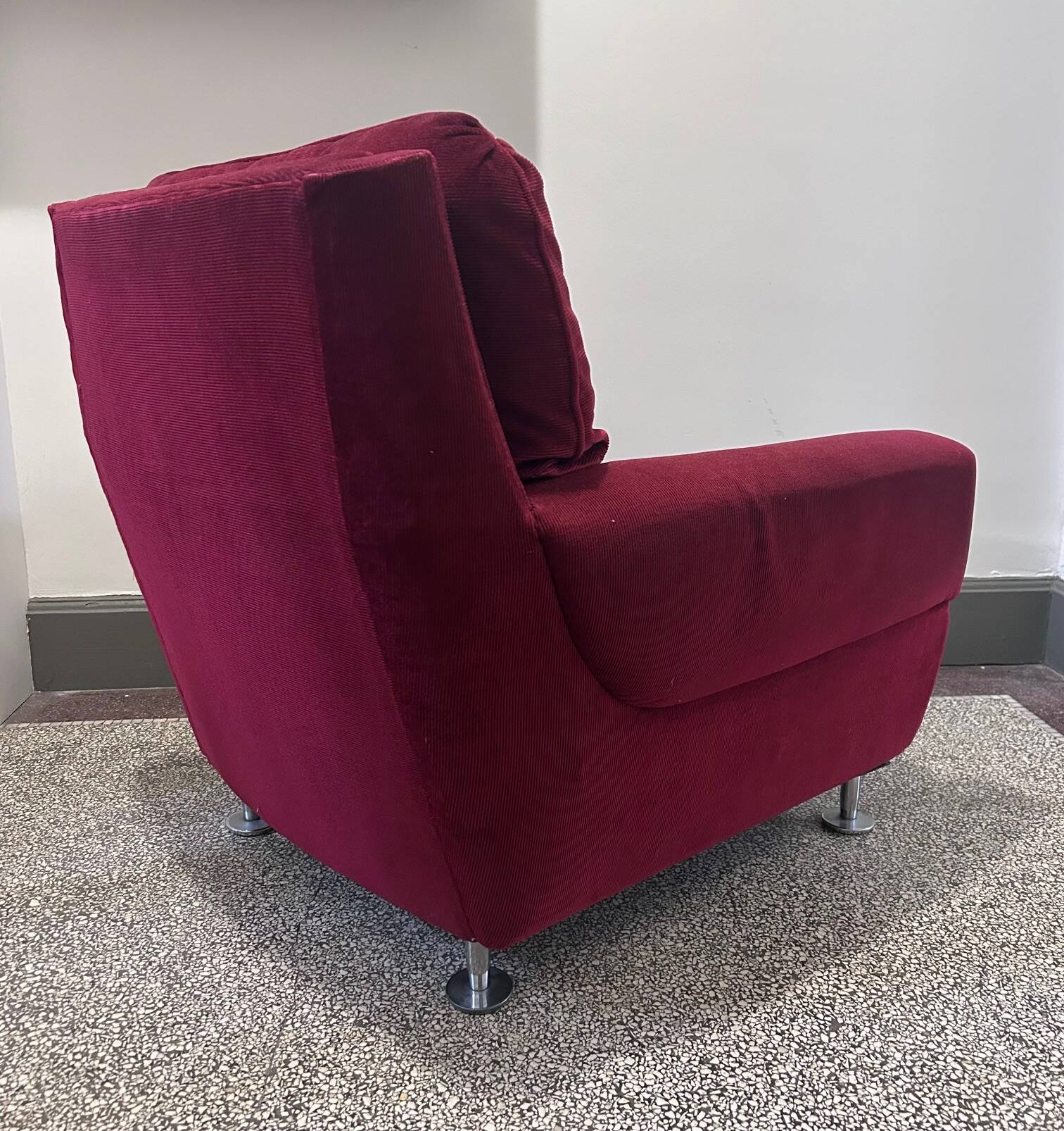 red velvet armchair 1970