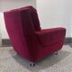 fauteuil velours rouge 1970