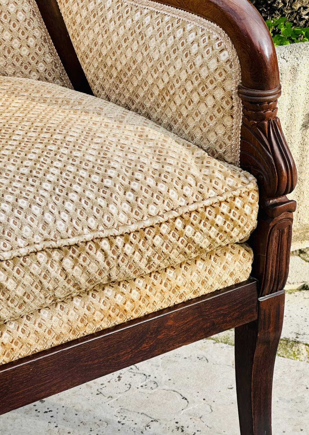 Mobilier de salon en Acajou Massif D’époque Empire