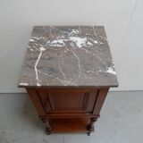 Table de chevet ancienne avec plateau en marbre