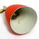 Rare Cosack Mid Century table lamp with red fine wrinkle finish and brass n