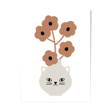 Cat vase poster