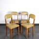4 vintage leather chairs (yellow/ochre)