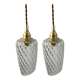 Set of two vintage electric chiseled glass handhelds