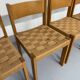 4 chaises bois et corde design Robert et Trix Haussmann  Dietiker vintage