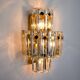 Kinkeldey wall lamp, cut crystals, 3 levels, Germany, 1970