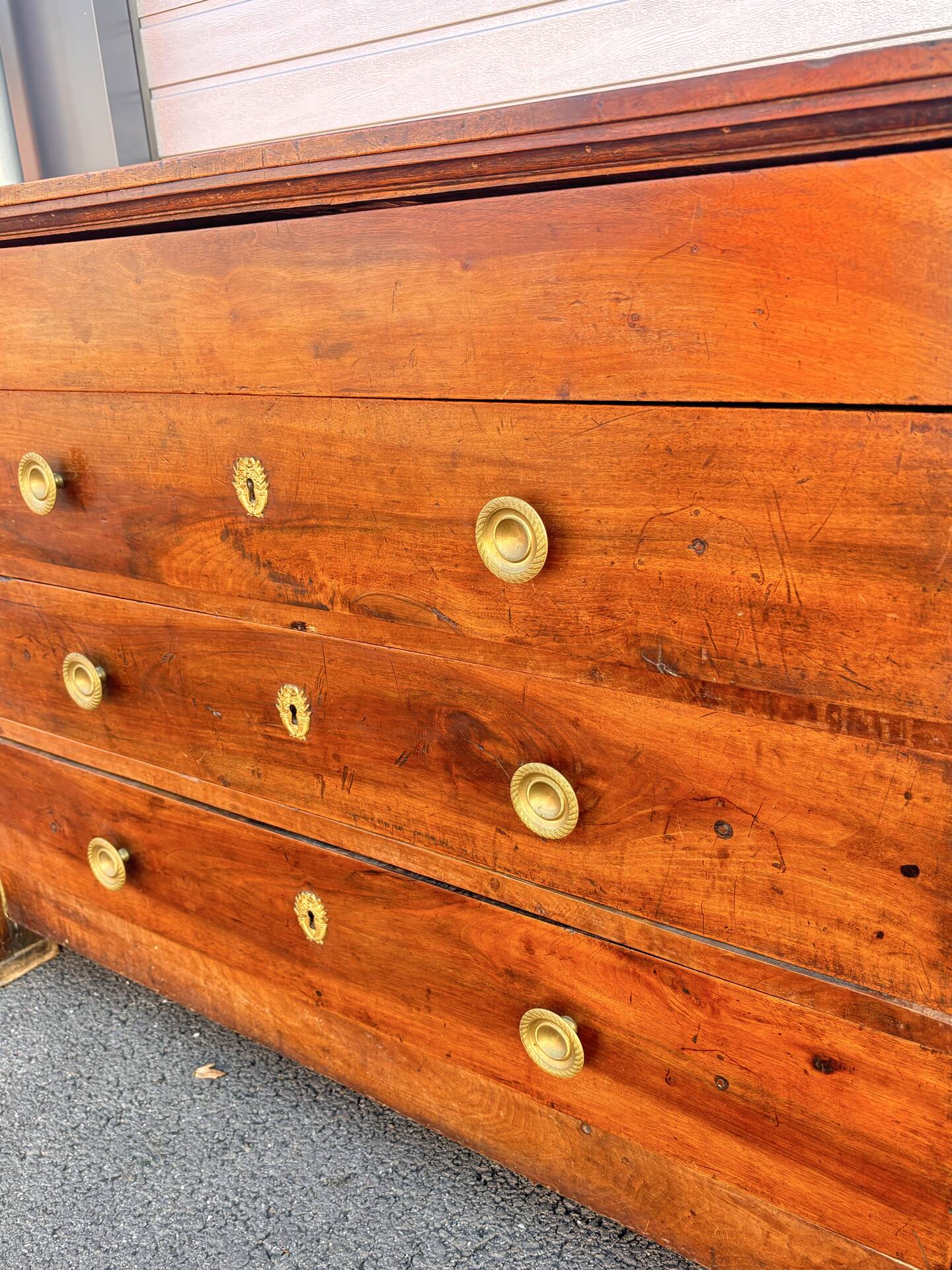 Antique solid wood chest of drawers – Empire style