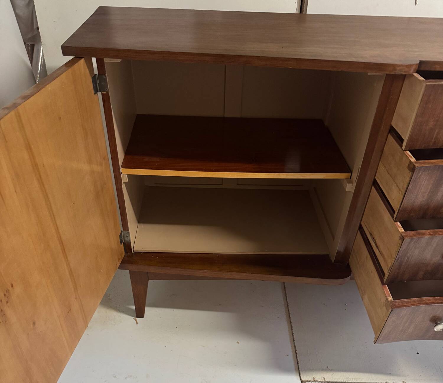 Vintage sideboard with splayed legs