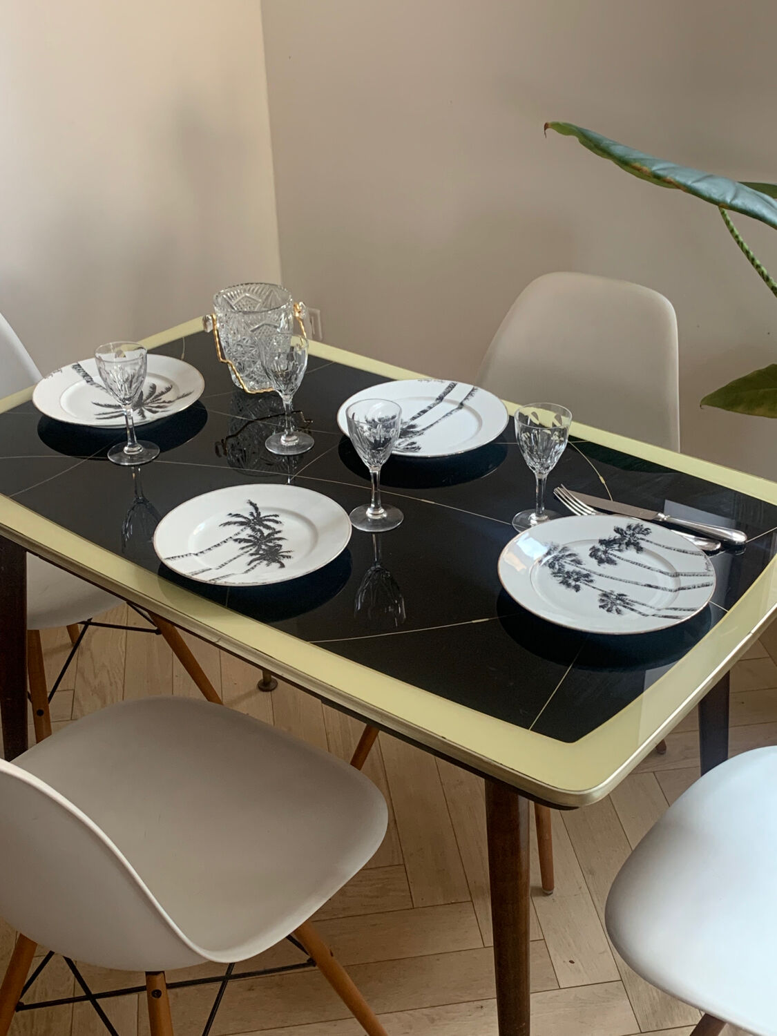 Hand-cranked coffee table