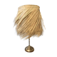 Palm leaf lampshade and iron frame