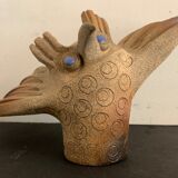 Ceramic owl atelier Palègre, France, 1970