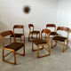 Set of 6 wooden chairs sled baumann vintage / year 60