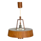 Vintage teak pendant lamp 1970