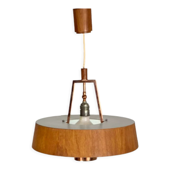 Vintage teak pendant lamp 1970