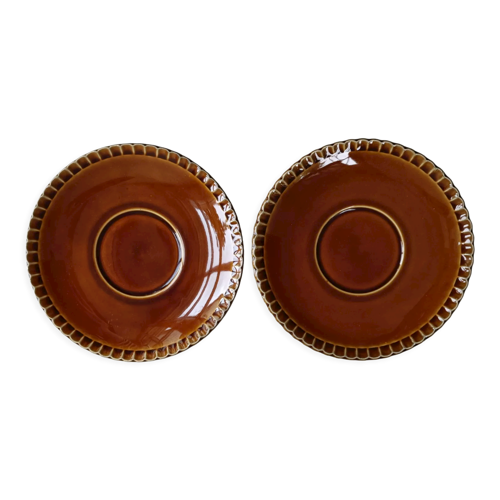 2 saucers Sarreguemines