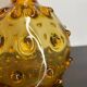 Flacon vase verre ambré soufflé années 60