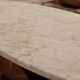 Table basse ovale marbre et palissandre