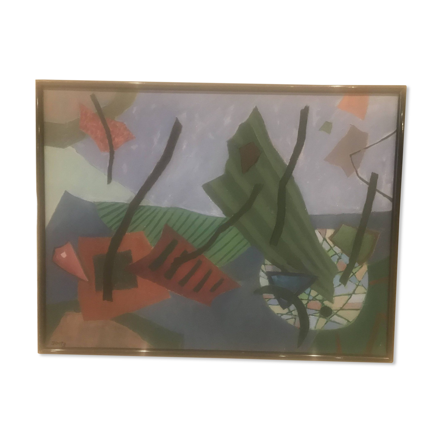 Oil painting on canvas signed by the artist henri goetz