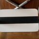 Vintage step stool in white formica and chrome steel