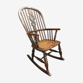 Ancien rocking-chair Windsor 1840