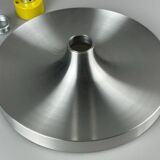 60s 70s Discus wall lamp Teka silver space age design aluminum metal