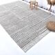 4x10 Brown & White Striped Vintage Runner Rug, 131x303Cm