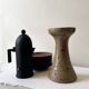 Pyrite stone candlestick vase, Alain Blanchard 1970