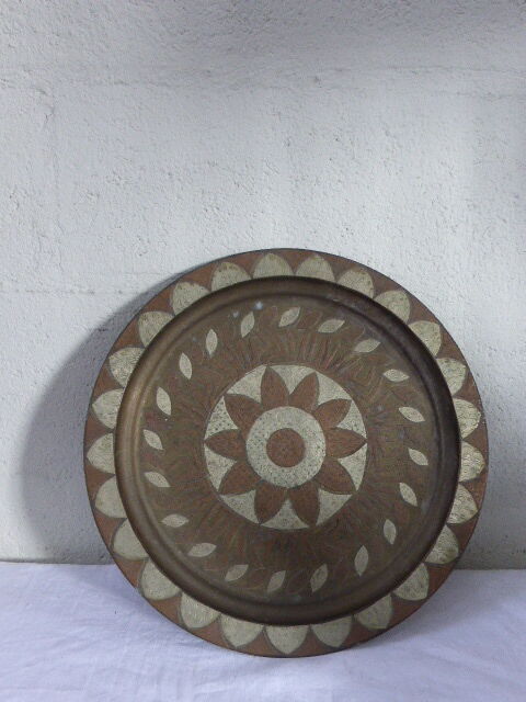 Plate brass, inlaid with metal sheets