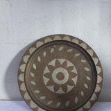 Plate brass, inlaid with metal sheets