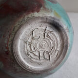 Raku vase 13x13 cm