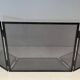 Three-Panel Fire Screen in Expanded Steel Mesh. France. Circa 1970.