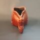 Poison-shaped enamelled saucier in lay-shaped pottery from Lecheny