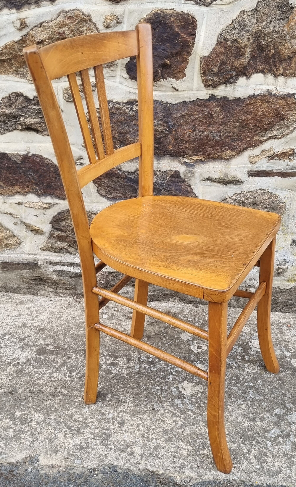 6 Luterma bistro chairs, blond wood, vintage, 50s