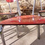 Red formica chairs