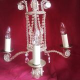 Luminaire lustre cristal vintage ancien luxe de la lustrerie mathieu france
